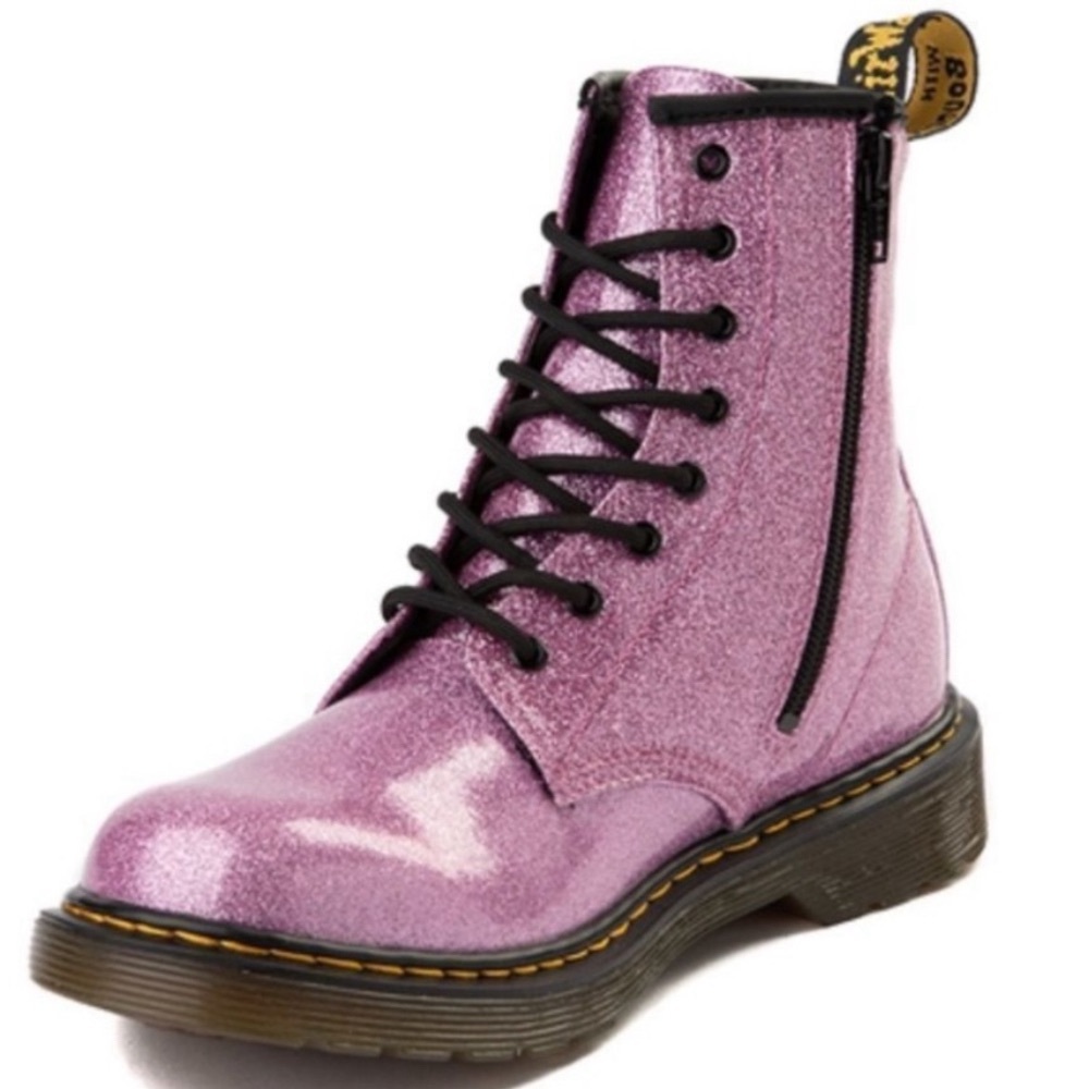 Dr. Martens Kids Pink Glitter Boots